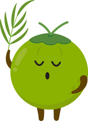 Coconut Cartoon Character