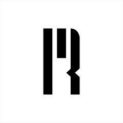 Letter M and R logo vector design and number 1.