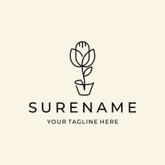 flower podcast logo design vintage illustration