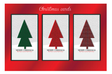 Fototapeta na wymiar christmas card in minimalist style with modern colors and patterns