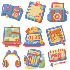set of icons for children