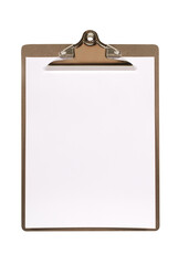 Plain blank clipboard clip board white space flat vertical isolated transparent background photo...