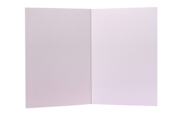 Plain white blank writing book open page isolated transparent background photo PNG file