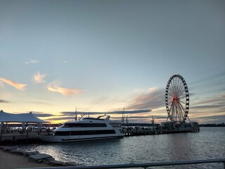 sunset on the thames