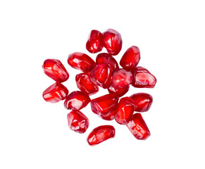 Pomegranate seeds isolated on transparent png