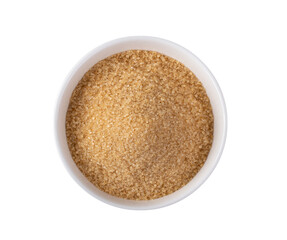 Brown sugar in a bowl isolated on transparent png