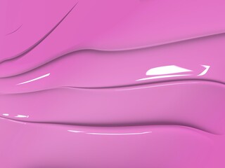 Pastel pink abstract graphic, in the shape of an undulating glossy surface. - obrazy, fototapety, plakaty