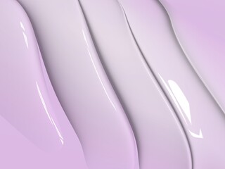 Pastel pink abstract graphic, in the shape of an undulating glossy surface. - obrazy, fototapety, plakaty