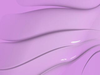 Pastel pink abstract graphic, in the shape of an undulating glossy surface.