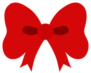 Red ribbon bow