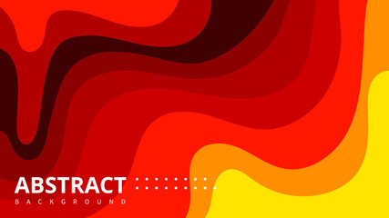 Yellow and Orange fluid and liquid abstract background Premium Vector