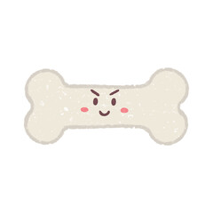 手描きのかわいい強い骨のキャラクター
