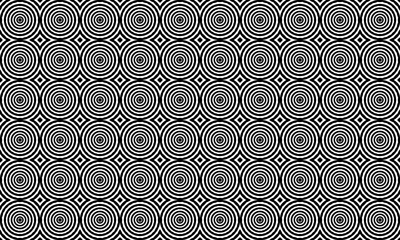 seamless pattern with circles on white background decorative element. Circular geometric abstract line art. Illustration of pattern for