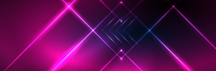 Neon glowing fluid wave lines, magic energy space light concept. Vector illustration for wallpaper, banner, background, leaflet, catalog, cover, flyer
