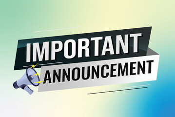 important announcement word concept vector illustration lines modern futuristic 3d style for landing page template ui web mobile app poster banner flyer background gift card coupon label wallpaper