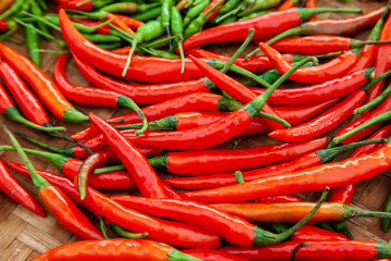 Fresh red chilli pepper for background