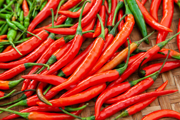 Fresh red chilli pepper for background