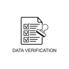 data verification icon , technology icon