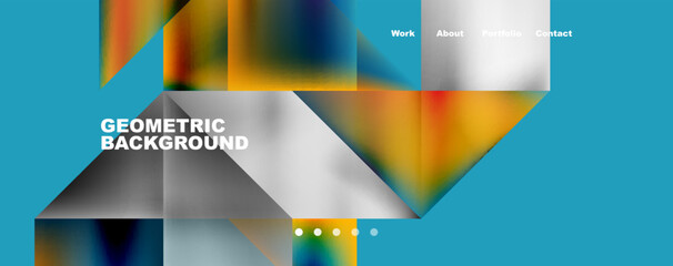 Dynamic lines, triangles, rectangles geometric abstract background. Vector Illustration For Wallpaper, Banner, Background, Card, Book Illustration, landing page