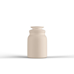 Ceramic Jar 3D Rendering For Mockup