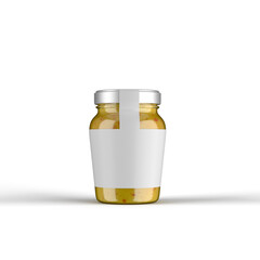 Sauce Glass Jar 3D Rendering