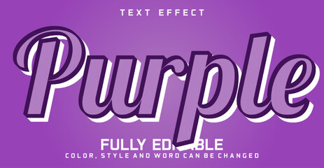 Purple text editable style effect