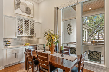 A large and luxurious dining room 