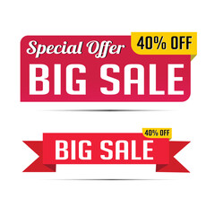 Sale banner design, Modern Sale banner  40% off, Big Sale Banner Template