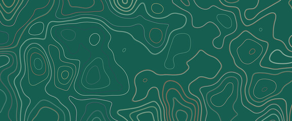 Abstract topographic background. Topographic map and place for texture. Landscape geodesy topography map background. Line texture pattern.  Wavy banner and color geometric form.  © Aquarium