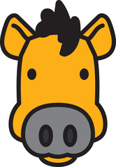 horse animal farm icon