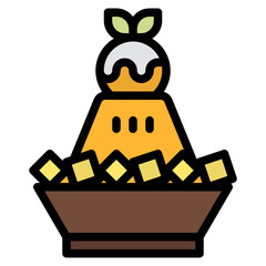 ice cream dessert mango bingsu icon