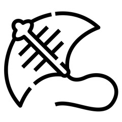 Manta ray fish icon, Outline style. Isolate on transparency background