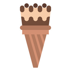 ice cream dessert cone chocolate icon