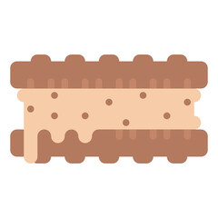 ice cream dessert summer bread icon