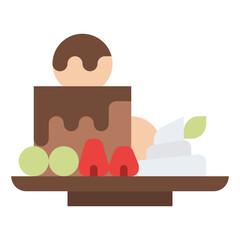 ice cream dessert summer honey toast icon