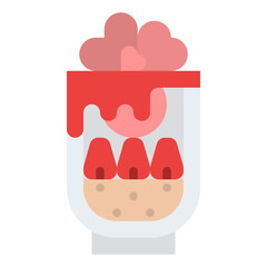 ice cream love dessert strawberry icon