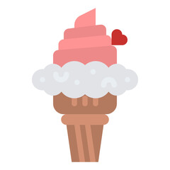 ice cream summer dessert cone icon