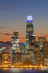 Obraz premium San Francisco City Skyline at Night