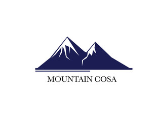 mountains logo set vector bundle
