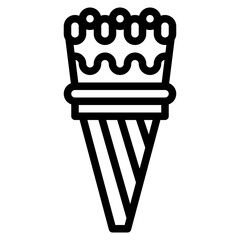 ice cream dessert cone chocolate icon