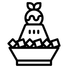 ice cream dessert mango bingsu icon