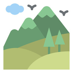 mountain nature vacation travel icon