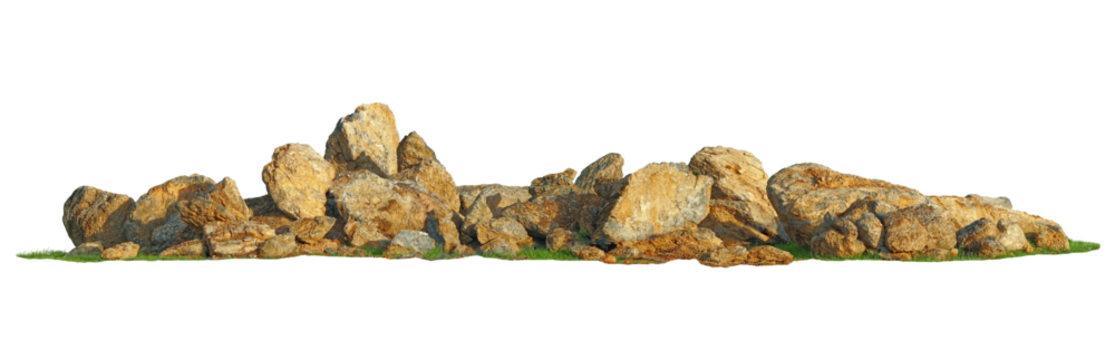 Large stone pile Isolated on PNGs transparent background , Use for visualization in architectural design or garden decorate	
 - Powered by Adobe