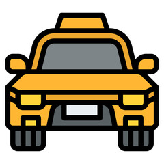 Obraz premium taxi transit transportation map icon