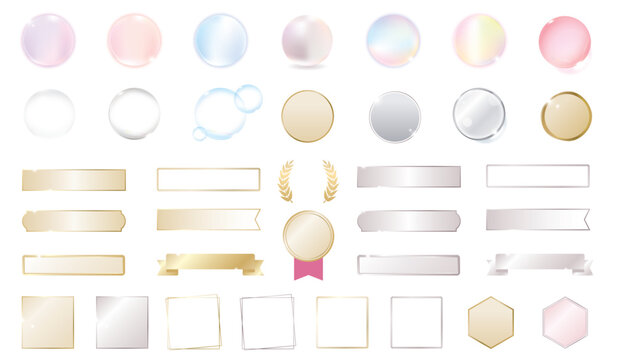 輝きと透明感のあるアイコンフレーム