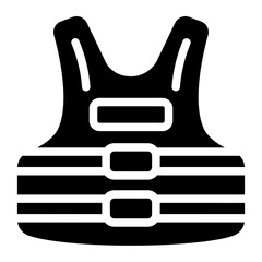 Obraz premium bulletproof vest glyph icon