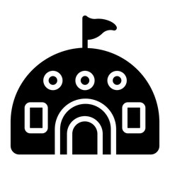 bunker glyph icon