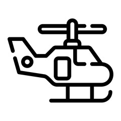helicopter line icon
