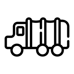 military truck line icon