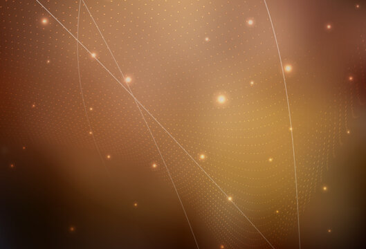 Dark Orange vector Blurred decorative design in abstract style with bubbles.